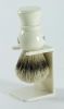 Simulated Ivory Drip Stand for a Single Shaving Brush