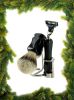 Black Square Handled Badger Shaving Brush and Razor Set