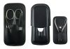 Black Hide 4-Piece Manicure Set with Slip-Over Cover
